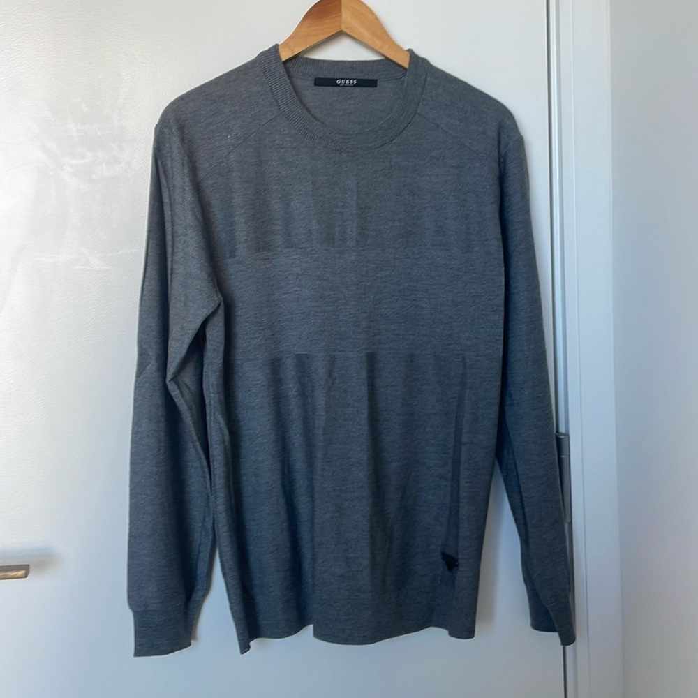 Guess Gray Crewneck Sweater